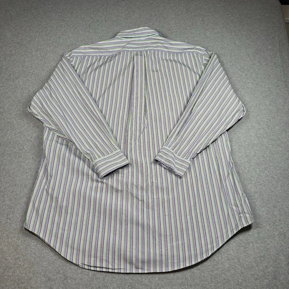 Polo Ralph Lauren Classic Fit Stripe Button Down Mens L (16.5-32/33) Cotton Pony